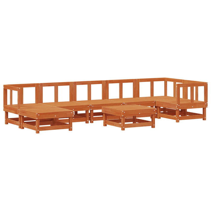 Set de lounge pentru grădină ARAKIL 8 pcs Maro ceruit - WALTI WALTI