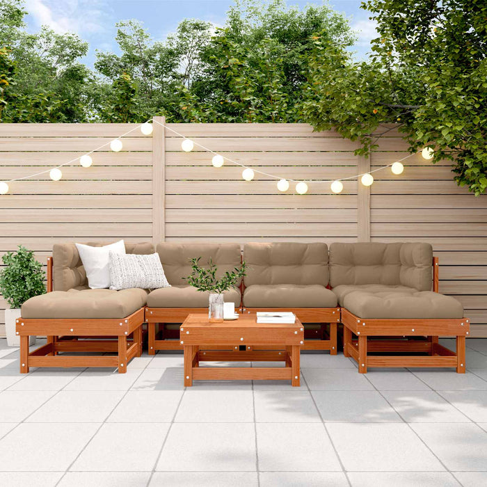 Set de lounge pentru grădină 7 pcs Maro ceruit - WALTI WALTI