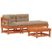 Set de lounge pentru grădină 4 pcs Maro ceruit - WALTI WALTI