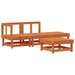 Set de lounge pentru grădină 4 pcs Maro ceruit - WALTI WALTI