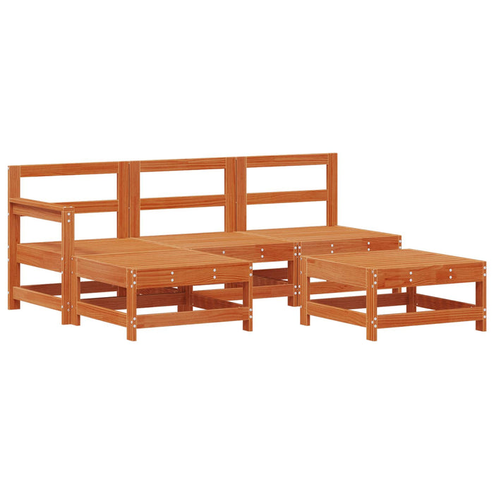 Set de lounge pentru grădină 5 pcs Maro ceruit - WALTI WALTI