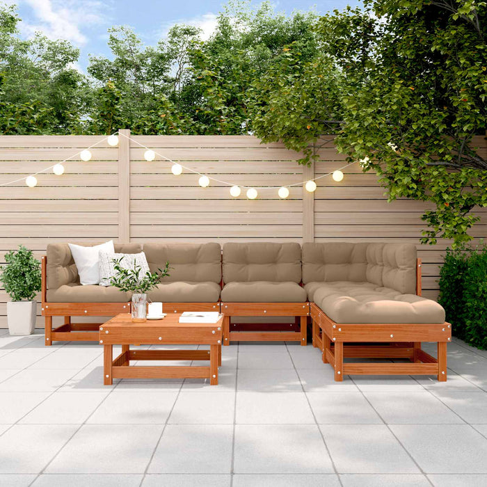 Set de lounge pentru grădină 7 pcs Maro ceruit - WALTI WALTI