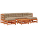 Set de lounge pentru grădină 7 pcs Maro Ceară Lemn masiv de pin - WALTI WALTI