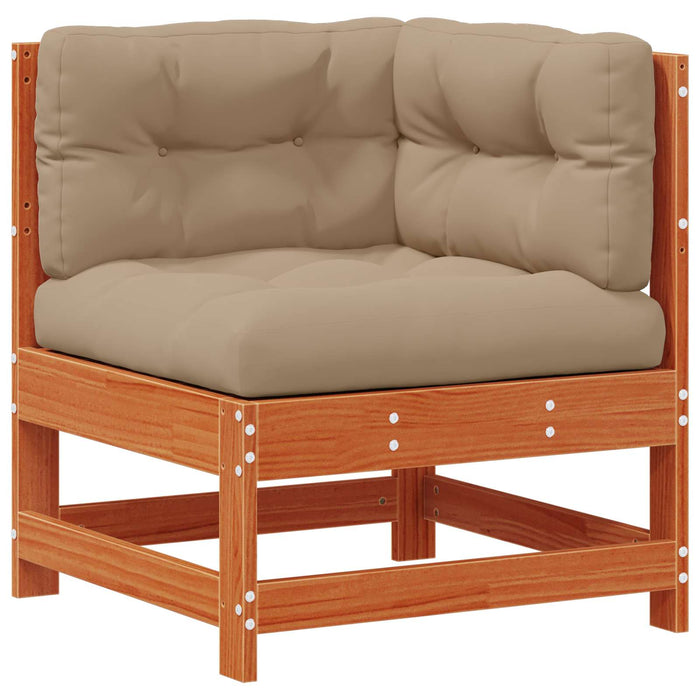 Set de lounge pentru grădină 7 pcs Maro Ceară Lemn masiv de pin - WALTI WALTI