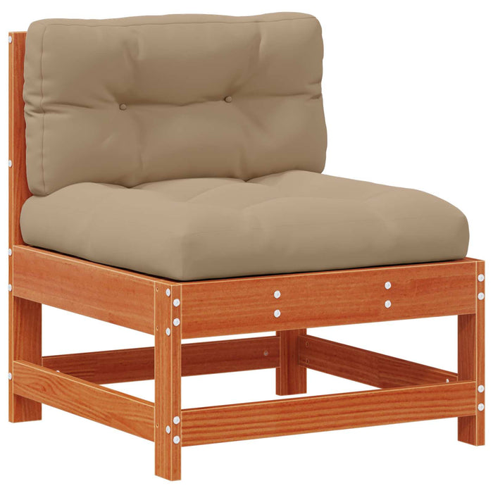 Set de lounge pentru grădină 7 pcs Maro Ceară Lemn masiv de pin - WALTI WALTI