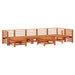 Set de lounge pentru grădină 8 pcs Maro Ceară Lemn masiv de pin - WALTI WALTI