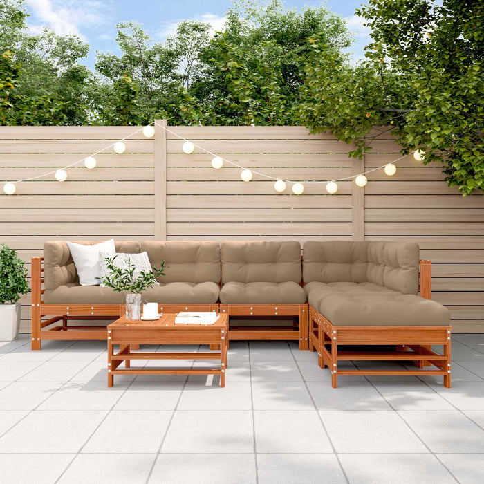 Set de lounge pentru grădină 7 pcs Maro ceruit - WALTI WALTI