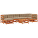 Set de lounge pentru grădină 8 pcs Maro ceruit - WALTI WALTI