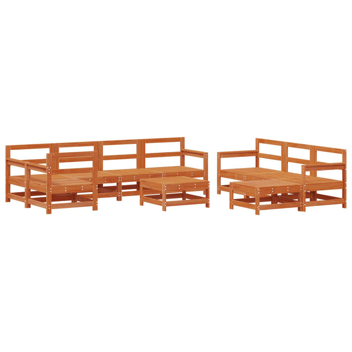 Set de lounge pentru grădină 10 pcs Maro Ceară - WALTI WALTI