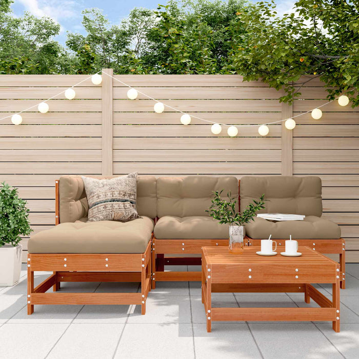 Set de lounge pentru grădină 5 pcs Maro ceruit - WALTI WALTI