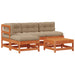 Set de lounge pentru grădină 5 pcs Maro ceruit - WALTI WALTI