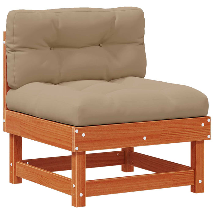 Set de lounge pentru grădină 33 pcs Maro ceară și taupe - WALTI WALTI