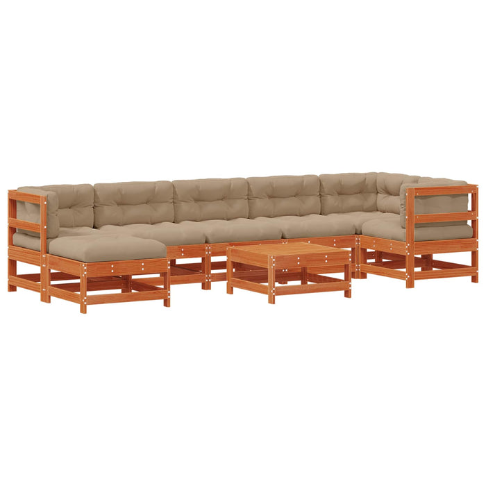 Set de lounge pentru grădină 8 pcs Maro ceruit - WALTI WALTI