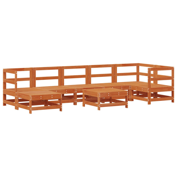 Set de lounge pentru grădină 8 pcs Maro ceruit - WALTI WALTI