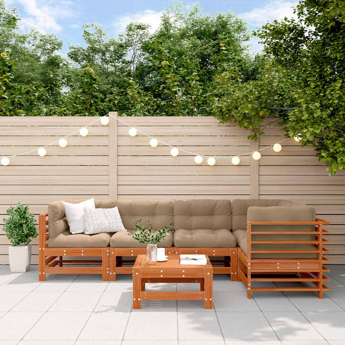 Set de lounge pentru grădină 6 pcs Maro ceruit - WALTI WALTI