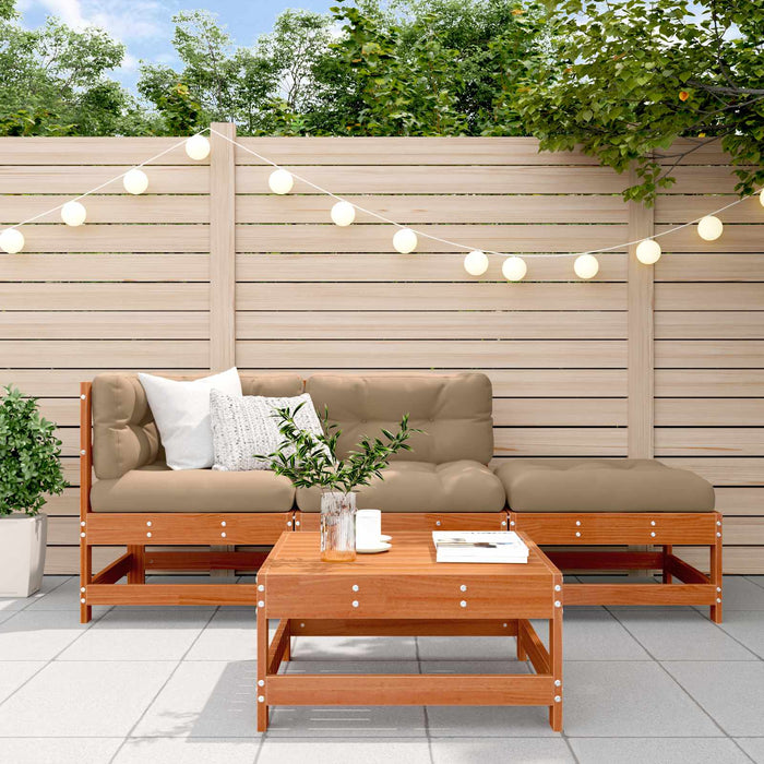 Set de lounge pentru grădină 4 pcs Maro ceruit - WALTI WALTI