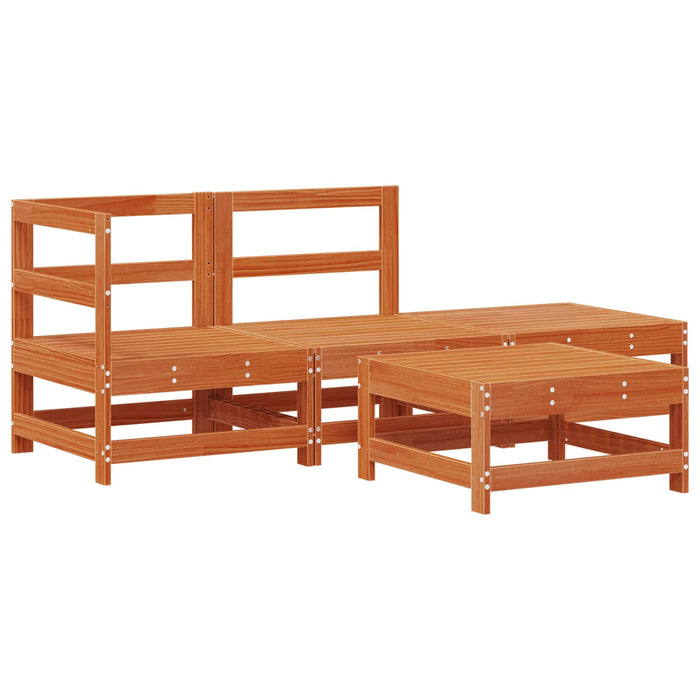 Set de lounge pentru grădină 4 pcs Maro ceruit - WALTI WALTI