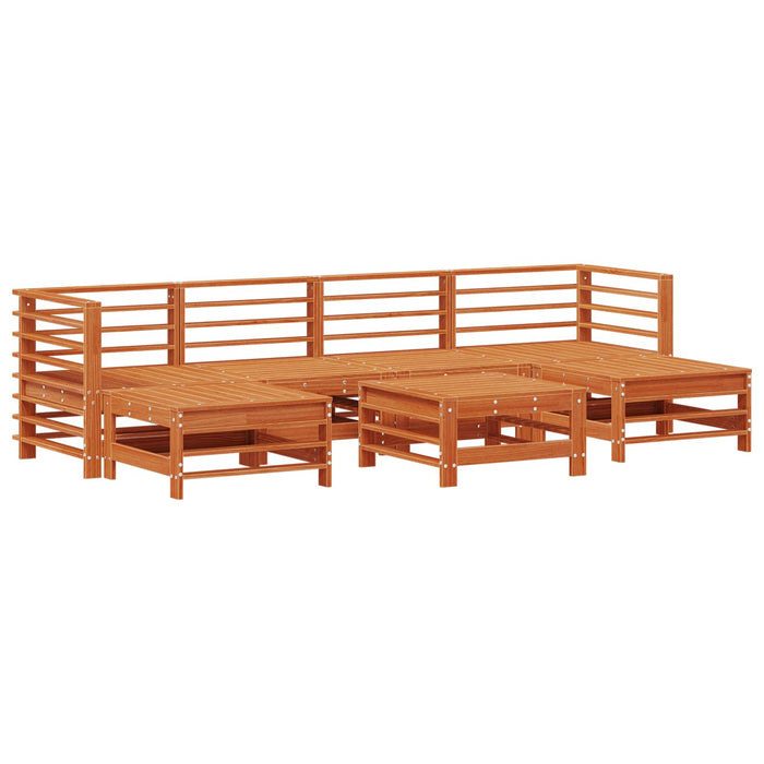 Set de lounge pentru grădină 7 pcs Maro ceruit - WALTI WALTI