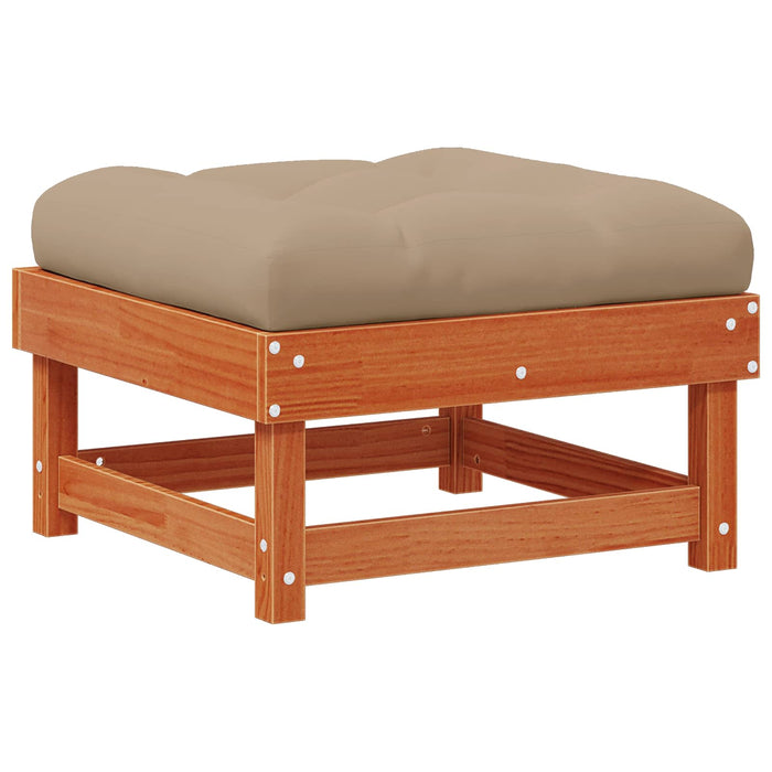 Set de lounge pentru grădină 13 pcs Maro ceară și taupe - WALTI WALTI