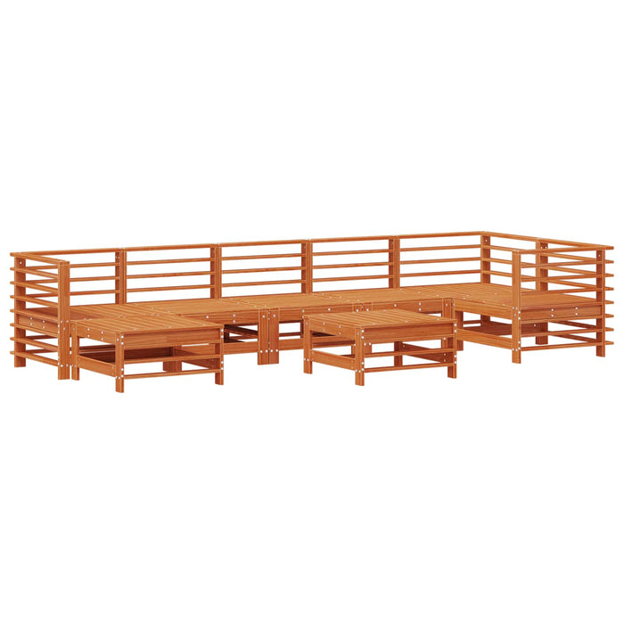 Set de lounge pentru grădină 8 pcs Maro ceruit - WALTI WALTI