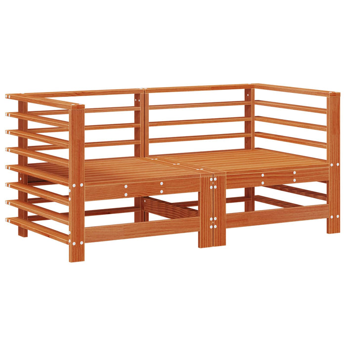 Set de lounge pentru grădină 7 pcs Maro Ceară Lemn masiv de pin - WALTI WALTI