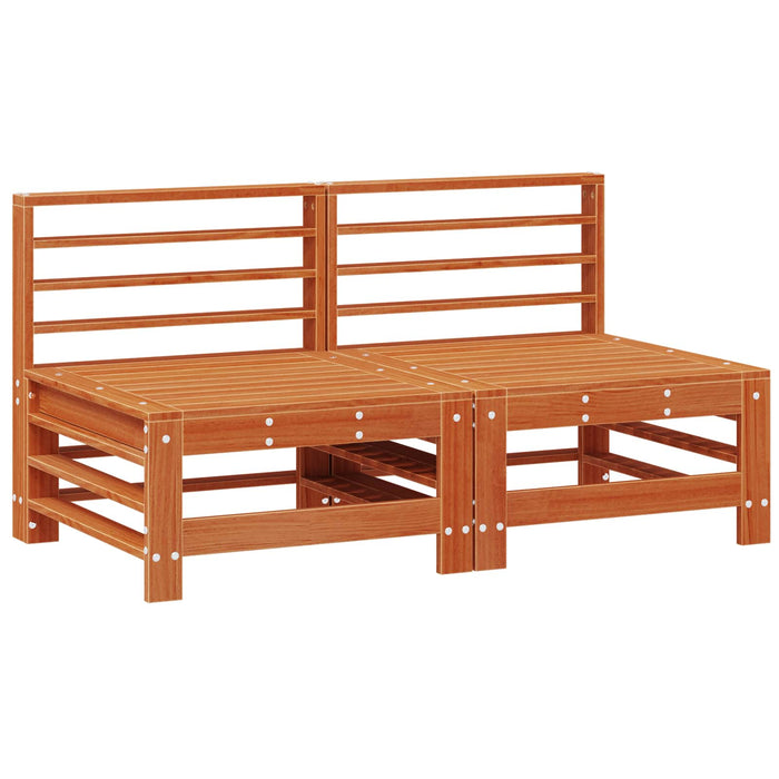 Set de lounge pentru grădină 7 pcs Maro Ceară Lemn masiv de pin - WALTI WALTI