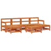 Set de lounge pentru grădină 7 pcs Maro ceară și taupe - WALTI WALTI