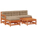 Set de lounge pentru grădină 5 pcs Lemn de pin vopsit maro - WALTI WALTI