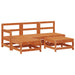 Set de lounge pentru grădină 5 pcs Lemn de pin vopsit maro - WALTI WALTI