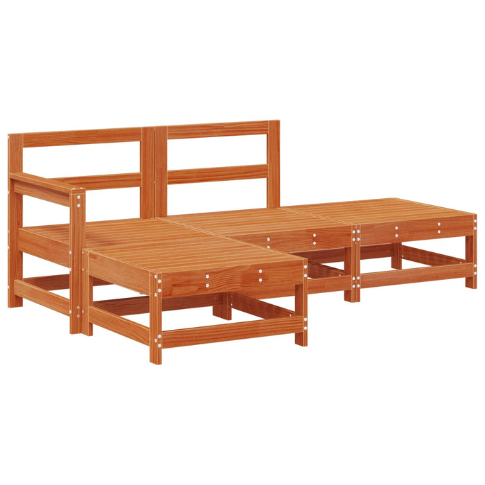 Set de lounge pentru grădină 4 pcs Maro ceruit - WALTI WALTI