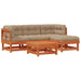 Set de lounge pentru grădină 15 pcs Maro ceară și taupe - WALTI WALTI