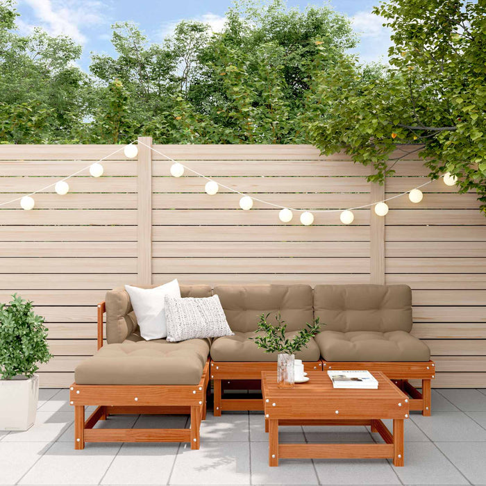 Set de lounge pentru grădină 5 pcs Maro Ceară Lemn masiv de pin - WALTI WALTI