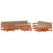 Set de lounge pentru grădină 10 pcs Lemn de pin vopsit maro - WALTI WALTI