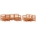 Set de lounge pentru grădină 10 pcs Lemn de pin vopsit maro - WALTI WALTI