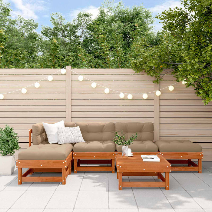 Set de lounge pentru grădină 6 pcs Maro ceruit - WALTI WALTI