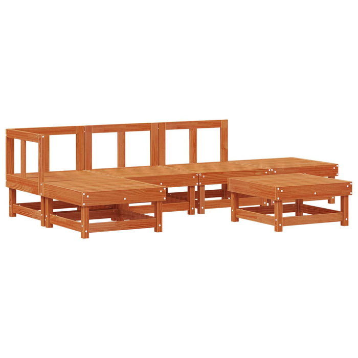 Set de lounge pentru grădină 6 pcs Maro ceruit - WALTI WALTI