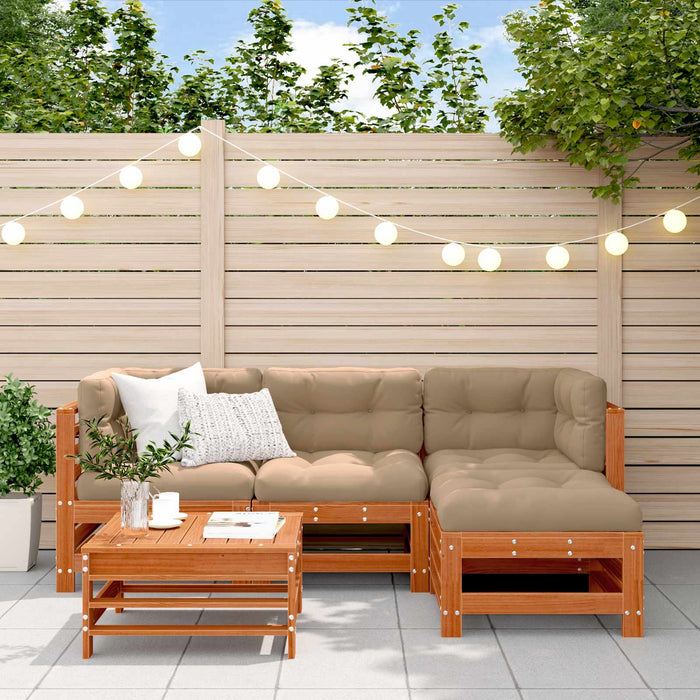 Set de lounge pentru grădină 5 pcs Maro ceruit - WALTI WALTI