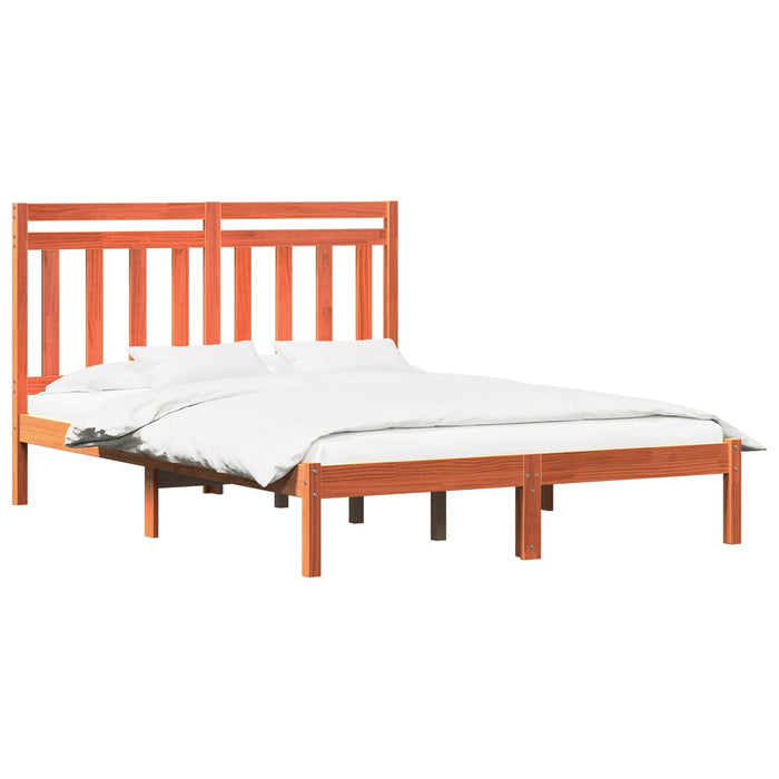 Cadru de pat cu headboard Maroniu cerat 205,5 x 165,5 x 100 cm WALTI