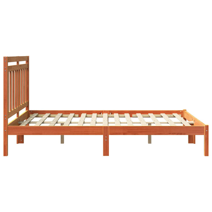 Cadru de pat cu headboard Maroniu cerat 205,5 x 165,5 x 100 cm WALTI