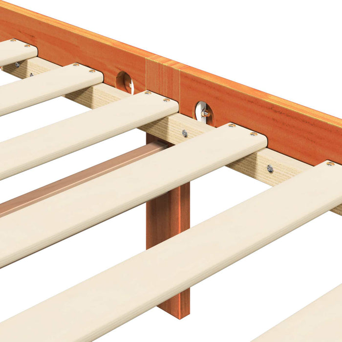 Cadru de pat 2 pcs Maroniu cerat 205,5 x 185,5 x 100 cm WALTI