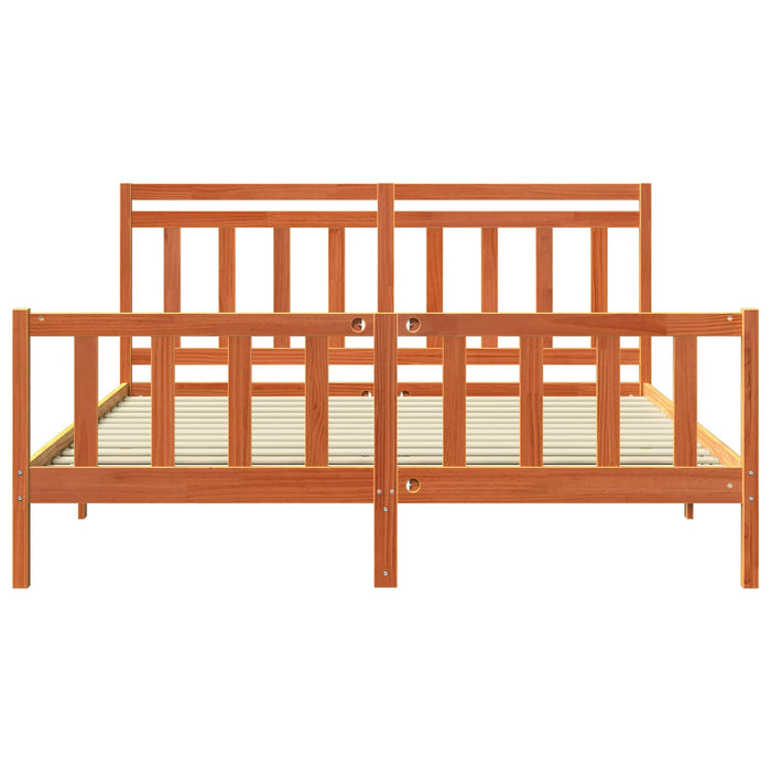 Cadru de pat 2 pcs Maroniu cerat 205,5 x 185,5 x 100 cm WALTI