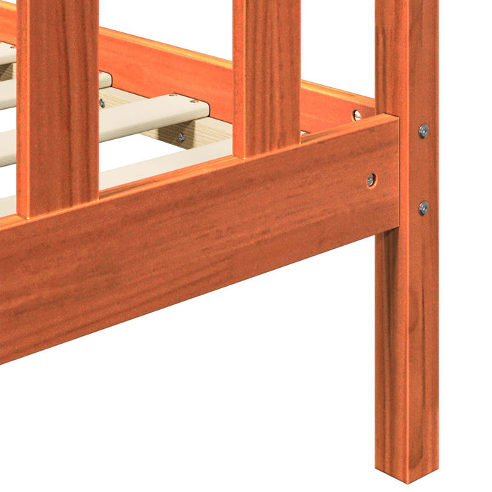 Cadru de pat cu headboard Maroniu cerat 195,5 x 145,5 x 100 cm WALTI