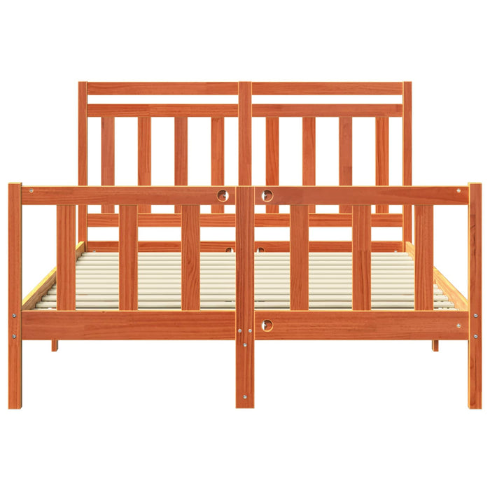 Cadru de pat cu headboard Maroniu cerat 195,5 x 145,5 x 100 cm WALTI