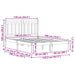 Cadru de pat Maroniu cerat 140 x 190 cm Lemn de pin masiv - WALTI WALTI