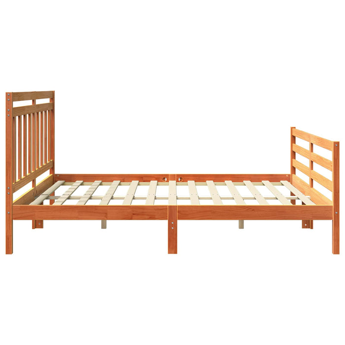 Cadru de pat cu headboard Maroniu cerat 180 x 200 cm WALTI