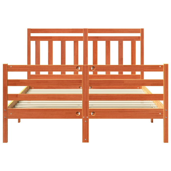 Cadru de pat cu headboard Maroniu cerat 150 x 200 cm - WALTI WALTI