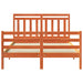 Cadru de pat cu headboard Maroniu cerat 150 x 200 cm - WALTI WALTI