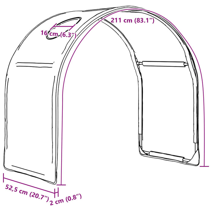 Tunel pentru Pat 2 pcs Roz 211 x 52,5 x 2 cm Poliester - WALTI WALTI