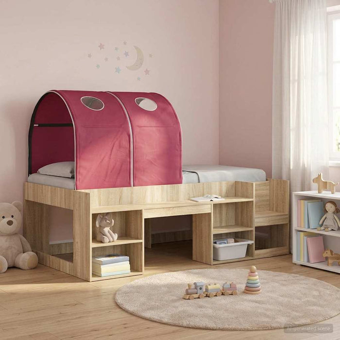 Tunel pentru Pat 2 pcs Roșu 211 x 52,5 x 2 cm Poliester - WALTI WALTI