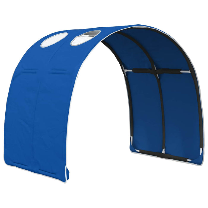 Tunel pentru Pat 2 pcs albastru 211 x 67.5 x 2 cm Poliester WALTI